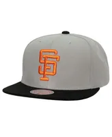 Men's Mitchell & Ness Gray San Francisco Giants Cooperstown Collection Away Snapback Hat