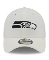 Men's New Era Cream Seattle Seahawks Chrome Collection 39THIRTY Flex Hat