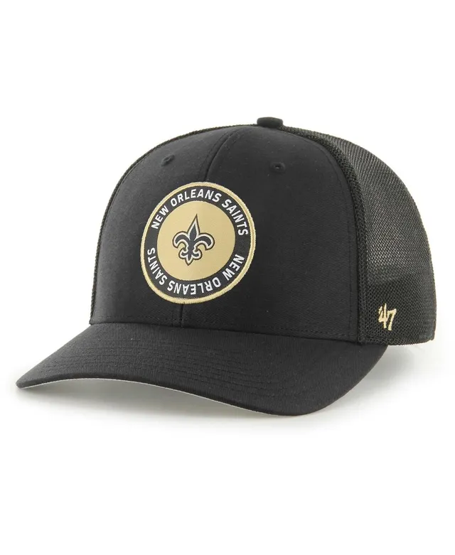 Men's '47 Black New Orleans Saints Striped Bucket Hat