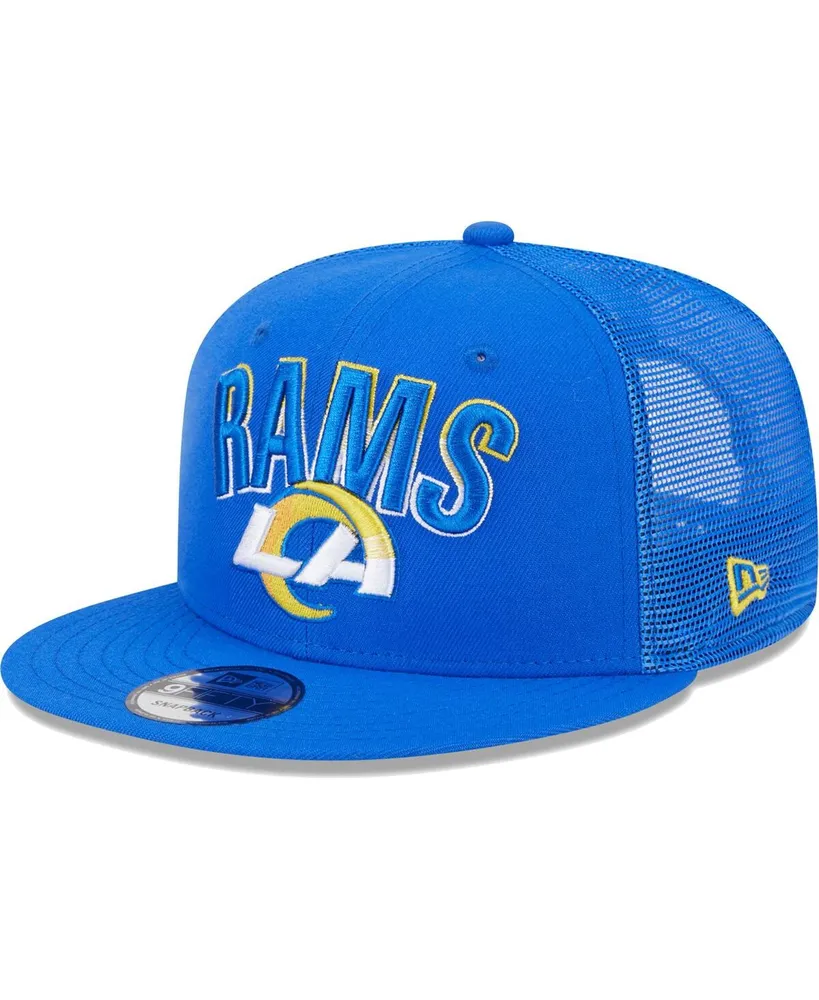 Men's New Era Royal Los Angeles Rams Script Trucker 9FIFTY