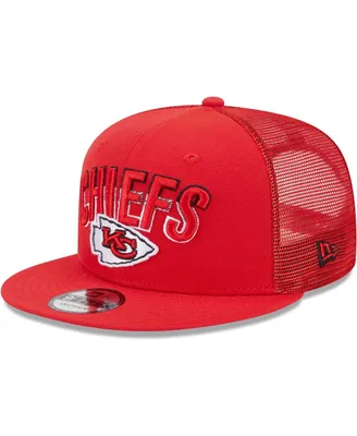 Men's New Era Red Kansas City Chiefs Grade Trucker 9FIFTY Snapback Hat