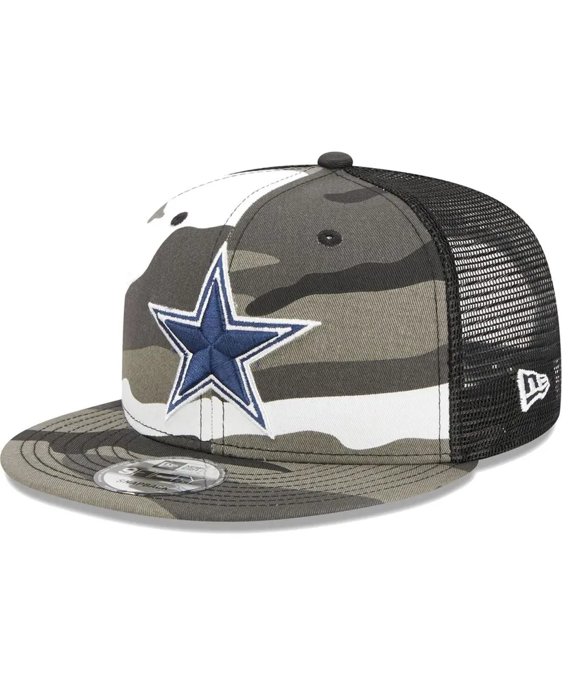 Men's New Era Camo/Olive Dallas Cowboys Trucker 9FIFTY Snapback Hat