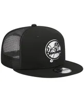 Men's New Era Black New York Yankees Top Hat Trucker 9FIFTY Snapback Hat