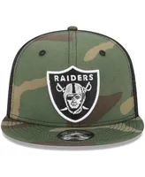 Big Boys and Girls New Era Camo Las Vegas Raiders Main Trucker 9FIFTY Snapback Hat