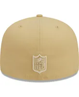 Men's New Era Khaki Las Vegas Raiders Raffia Front 59FIFTY Fitted Hat