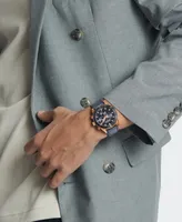 Movado Men's Calendoplan S Swiss Quartz Chronograph Gray Leather Strap Watch 42mm