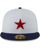 Men's New Era White Detroit Stars Cooperstown Collection Turn Back The Clock 59FIFTY Fitted Hat