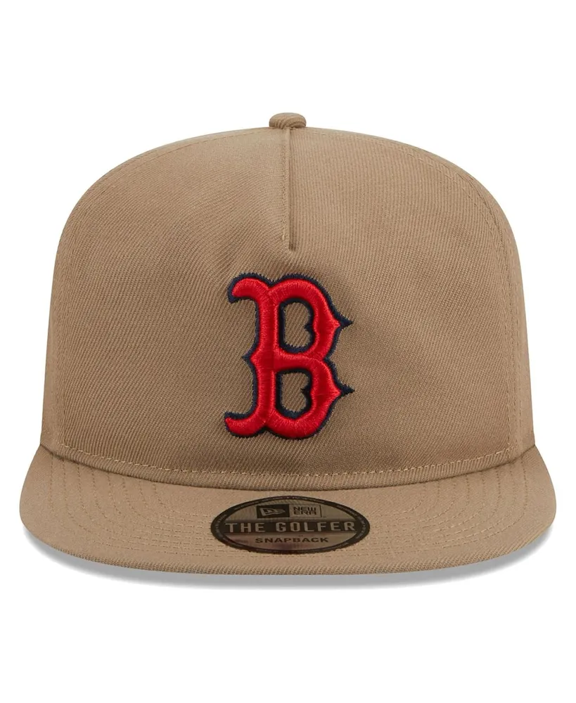 Men's New Era Khaki Boston Red Sox Golfer Adjustable Hat