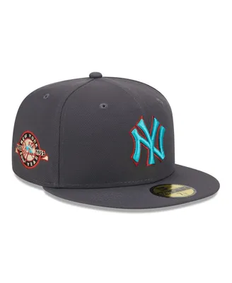 Men's New Era Graphite New York Yankees Print Undervisor 59FIFTY Fitted Hat