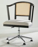 Abbyson Living Archer 34.8" Polyester Two-Toned Cane Office Chair