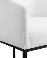 Abbyson Living Jace 35.4" Polyester Upholstered Counter Stool