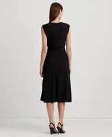 Lauren Ralph Women's Bubble Crepe Cap-Sleeve Dress