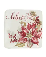 Certified International Winters Joy 6" Canape Plates Set of 4