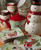 Certified International Joy of Christmas 18 oz 3-d Santa Mugs Set of 4