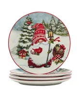 Certified International Christmas Gnomes 16 piece Dinnerware Set, Service for 4