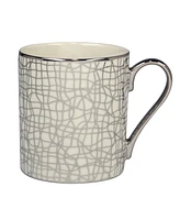 Certified International Mosaic Silver-Tone Plated 14 oz. Can Mugs, Set of 6