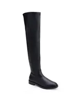 Aerosoles Tarra Boot-Over The Knee Boot - Black Stretch