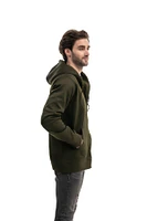 Mio Marino Men's Premium Zip-Up Hoodie for Men with Smooth Silky Matte Finish & Cozy Fleece Inner Lining Sweater Hood
