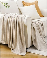 Battilo Lifestyle Solid Woven Micro Chenille Throw, 51" x 67"