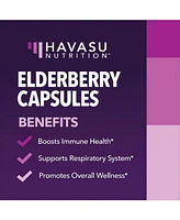 Havasu Nutrition Elderberry Vitamins, Immune System Support Capsules, Havasu Nutrition, 60ct