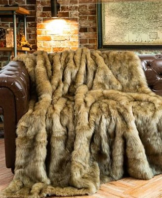 Battilo Luxury Tipped Faux Fur Throw