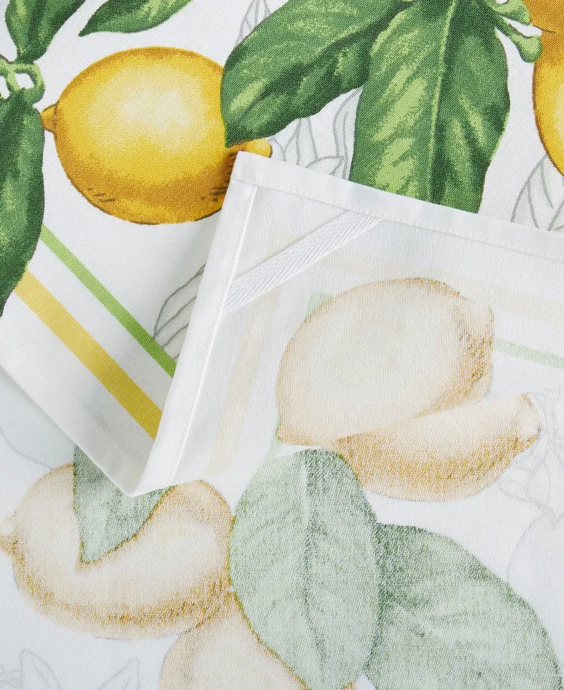 Martha Stewart Lots of Lemons Lint-Free Towel 3-Pack Set, 18" x 28"