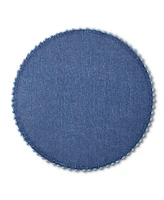 Martha Stewart Woven Water Resistant Lindos Placemat Set of 6, 15" Round