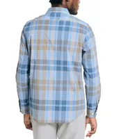 Nautica Men's Trim-Fit Navtech Plaid Shirt