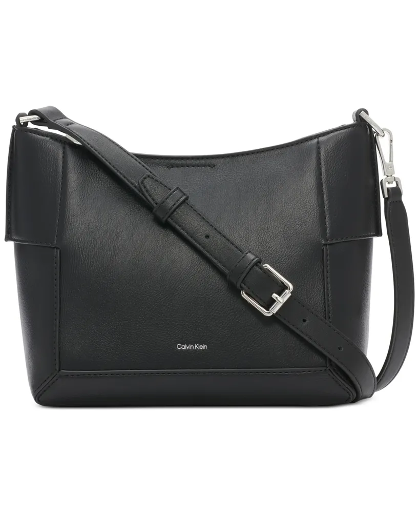 Calvin Klein Garnet Signature Top Zipper Crossbody Bag - Macy's