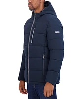 Nautica Men's Quilted Hooded Puffer Jacket