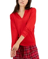 Jenni Women's Split-Neck Pajama Top, Created for Macy's