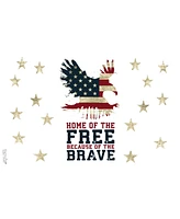 Tervis Tumbler Tervis Home of the Free Because of the Brave Made in Usa Double Walled Insulated Tumbler Travel Cup Keeps Drinks Cold & Hot, 16oz, Clas