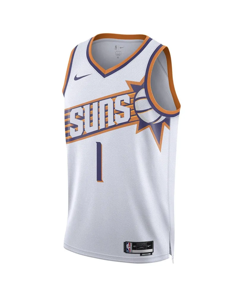 Men's and Women's Nike Devin Booker White Phoenix Suns Swingman Jersey - Association Edition