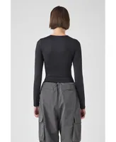 Grey Lab Women's Long Sleeve Soft Bodysuit