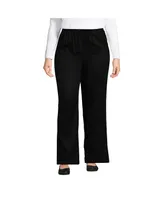 Lands' End Women's High Rise Wide Leg Pants made with Tencel Fibers