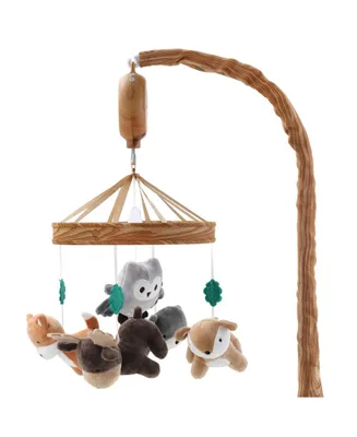 The Peanutshell Whimsical Woodland Baby Musical Crib Mobile, 12 Lullabies