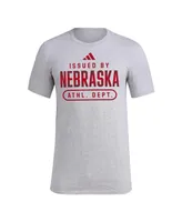 Men's adidas Heather Gray Nebraska Huskers Aeroready Pregame T-shirt