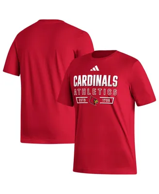 Men's adidas Red Louisville Cardinals Head of Class Fresh T-shirt