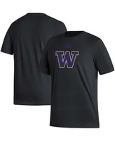 Men's adidas Black Washington Huskies Logo Fresh T-shirt