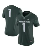 Women's Nike #1 Green Michigan State Spartans Football Game Jersey