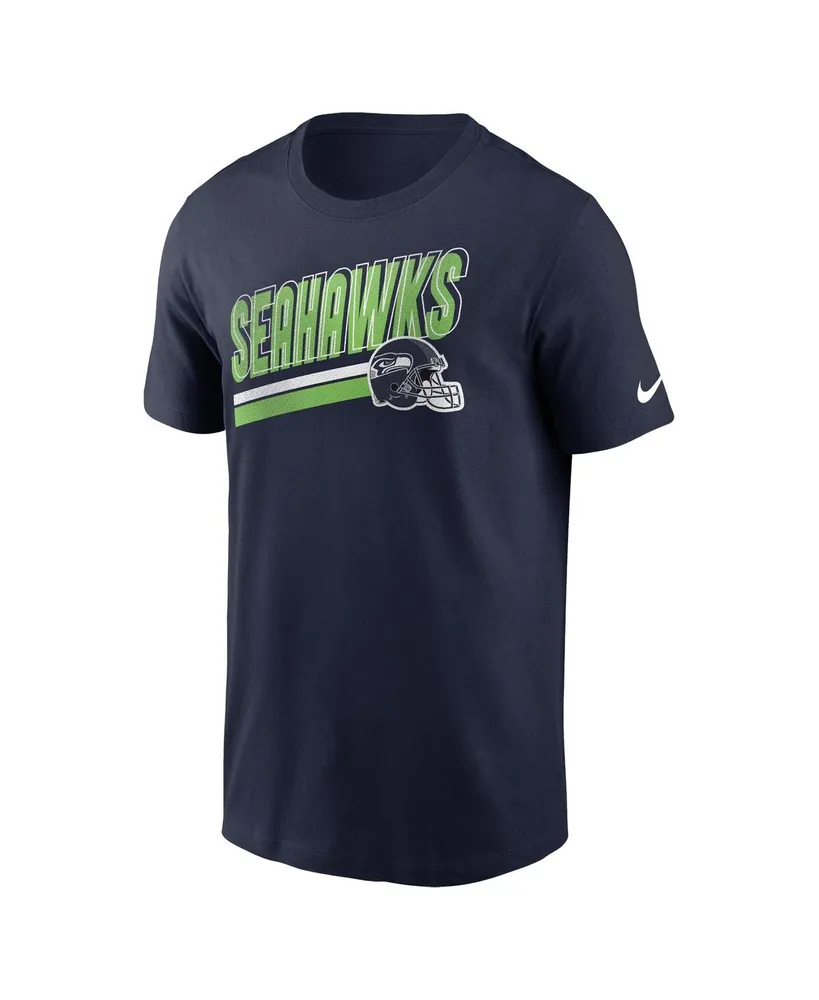 Men's Nike College Navy Seattle Seahawks Essential Blitz Lockup T-shirt