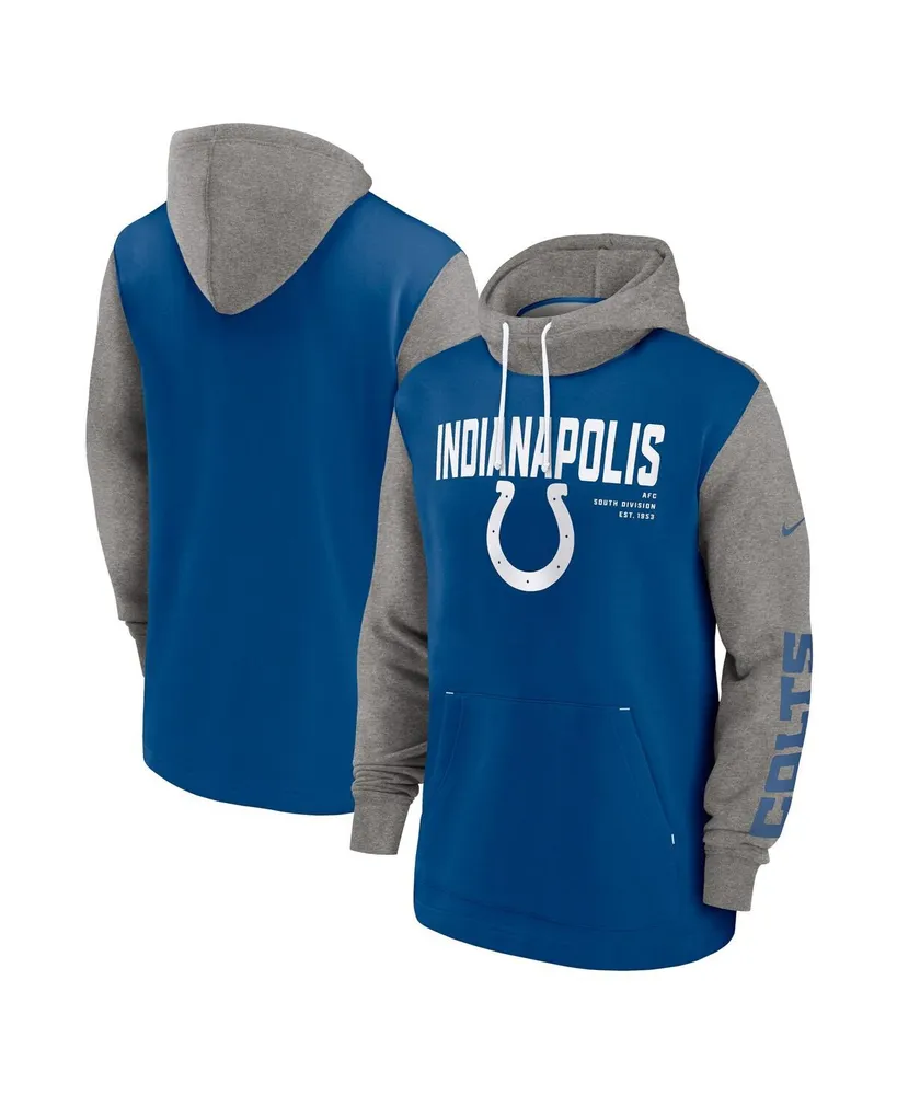 Men's Nike Royal Indianapolis Colts Fashion Color Block Pullover Hoodie