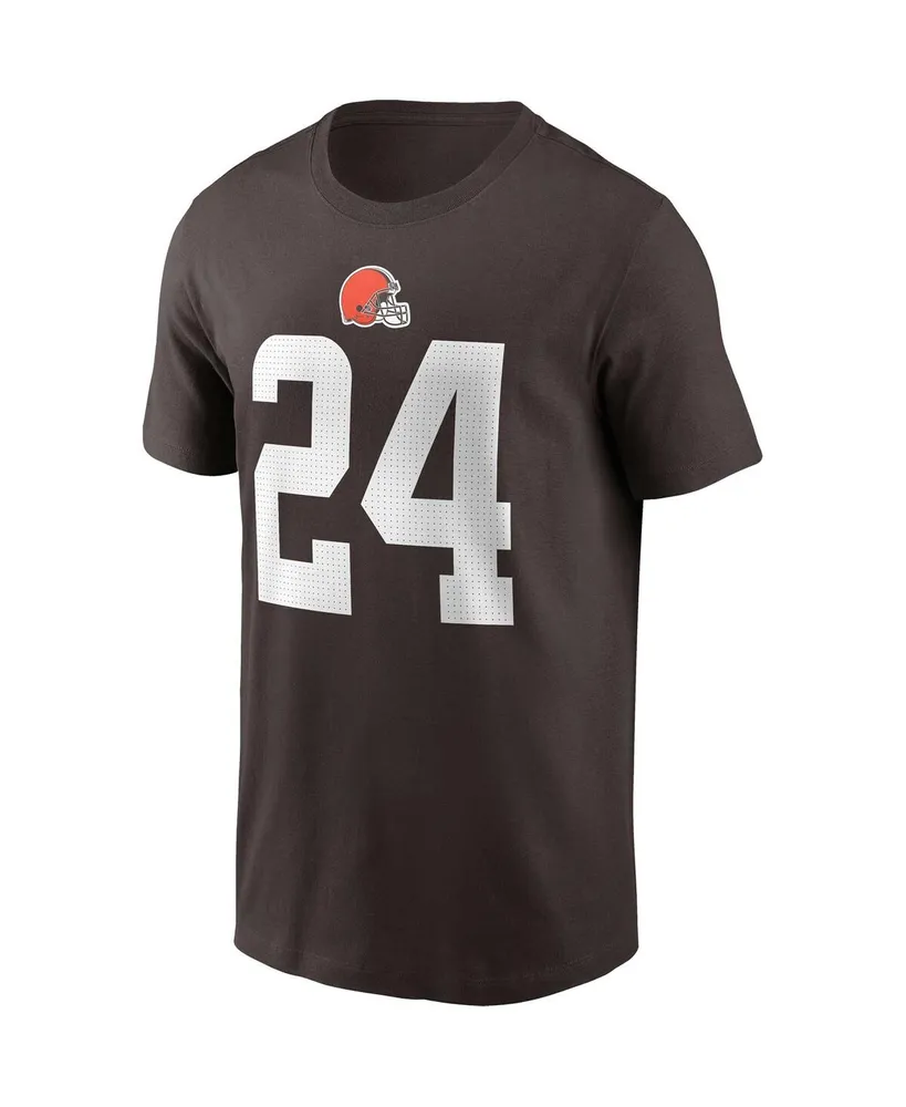 Men's Nike Nick Chubb Brown Cleveland Browns Player Name and Number T-shirt