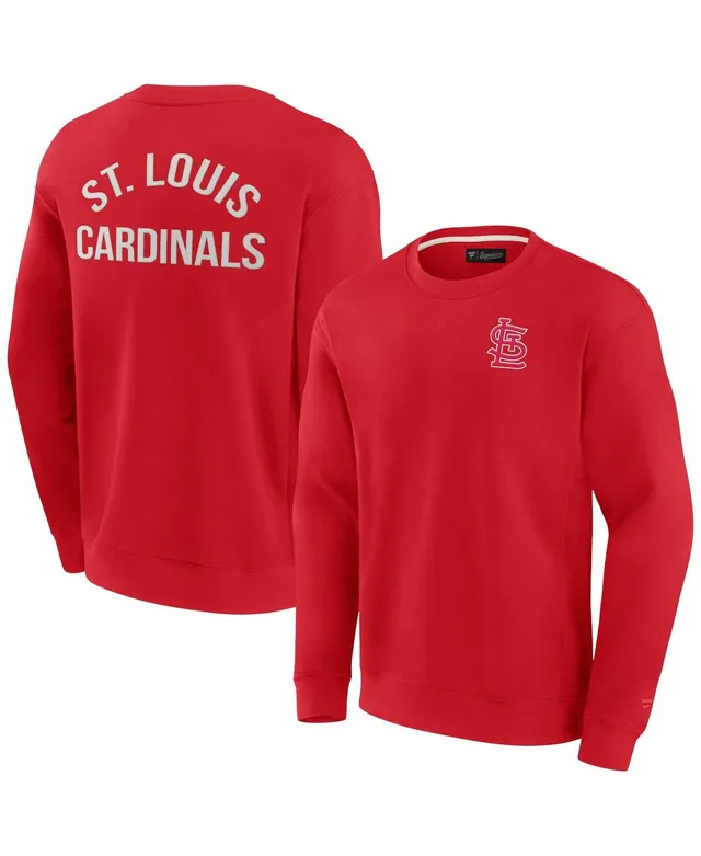 Stitches Men's Red St. Louis Cardinals Pullover Crew Sweatshirt - Macy's