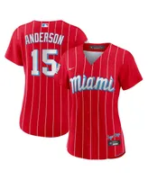 Women's Nike Brian Anderson Red Miami Marlins City Connect Replica Player Jersey