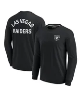 Men's and Women's Fanatics Signature Black Las Vegas Raiders Super Soft Long Sleeve T-shirt