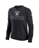 Women's Nike Black Las Vegas Raiders High Hip Performance Long Sleeve T-shirt