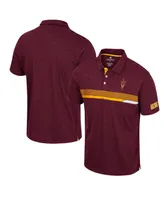 Men's Colosseum Maroon Arizona State Sun Devils No Problemo Polo Shirt