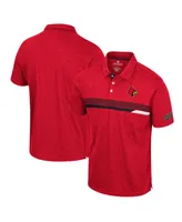 Men's Colosseum Red Louisville Cardinals No Problemo Polo Shirt