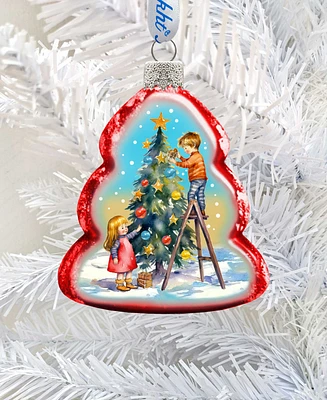 Designocracy Christmas Joy Keepsake Mercury Christmas Glass Ornaments G. DeBrekht